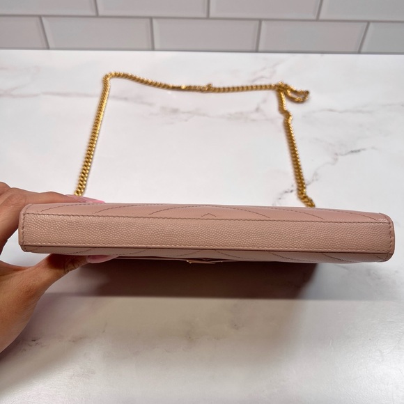 YSL Yves Saint Laurent Cassandre Envelope Wallet on Chain Crossbody Purse Bag - Picture 4 of 10